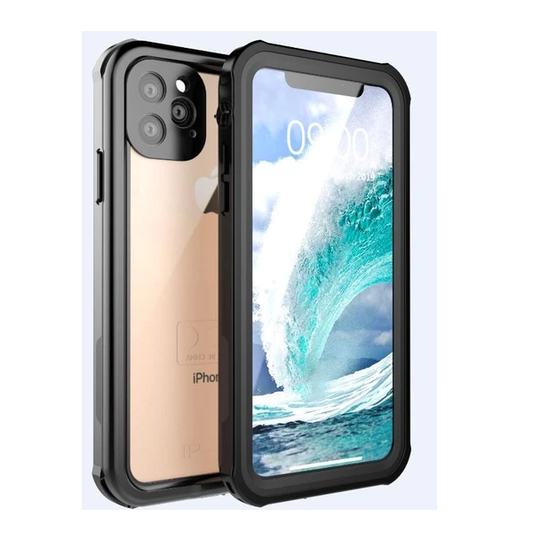 iPhone 12 MAX 6.1 Grey Black Waterproof Case